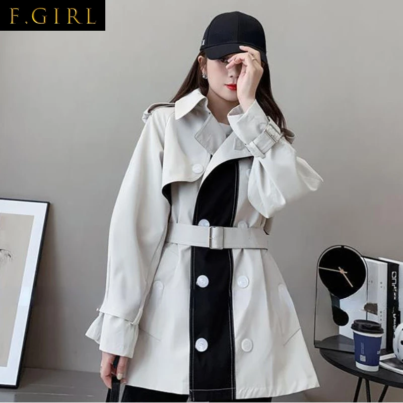 Женский Тренч с поясом элегантная Милая Повседневная Уличная одежда