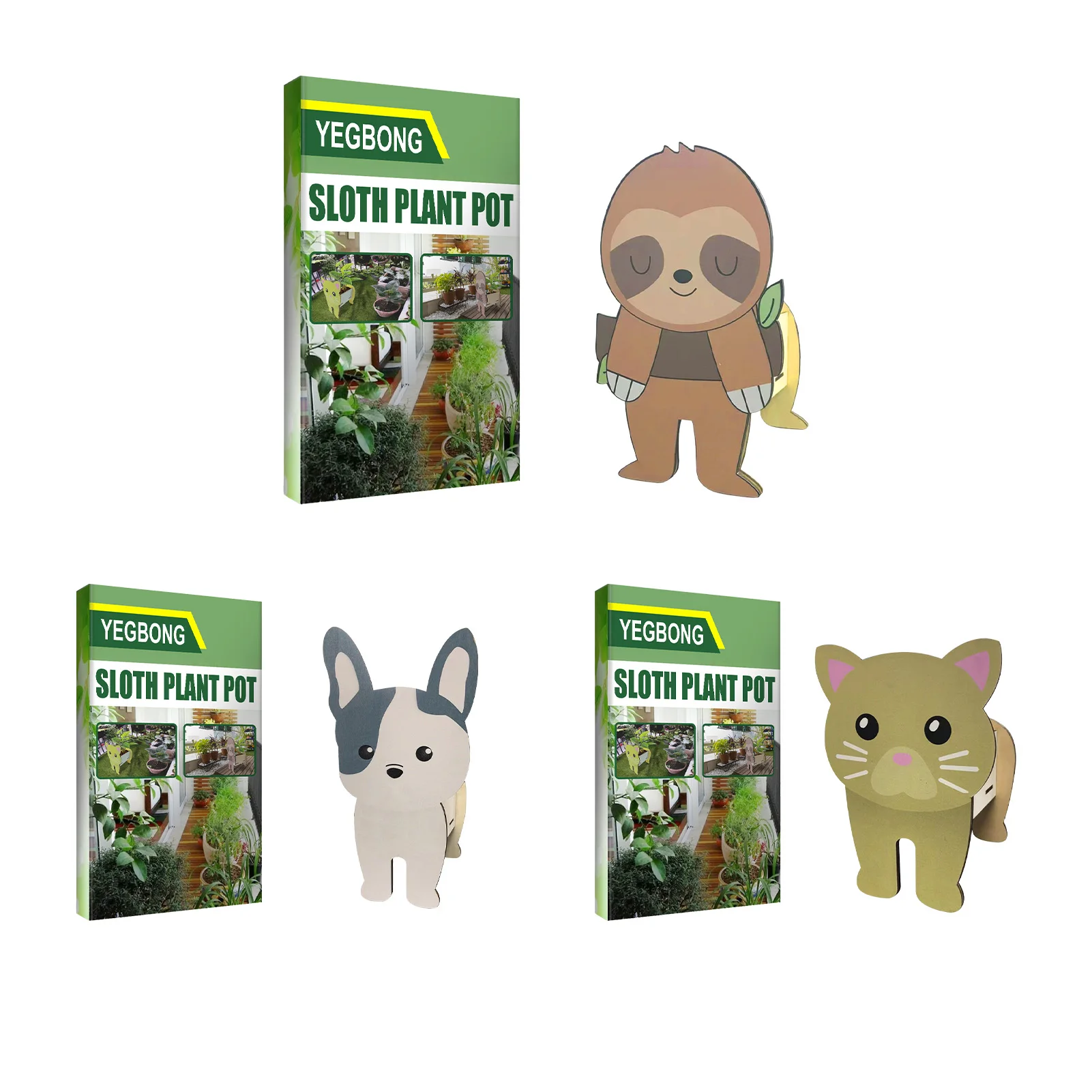 

Горшок для собачьих суккулентов, милая фотография, собака, кошка, Ленивец, горшок для суккулентов ручной работы, деревянный Симпатичный Гор...