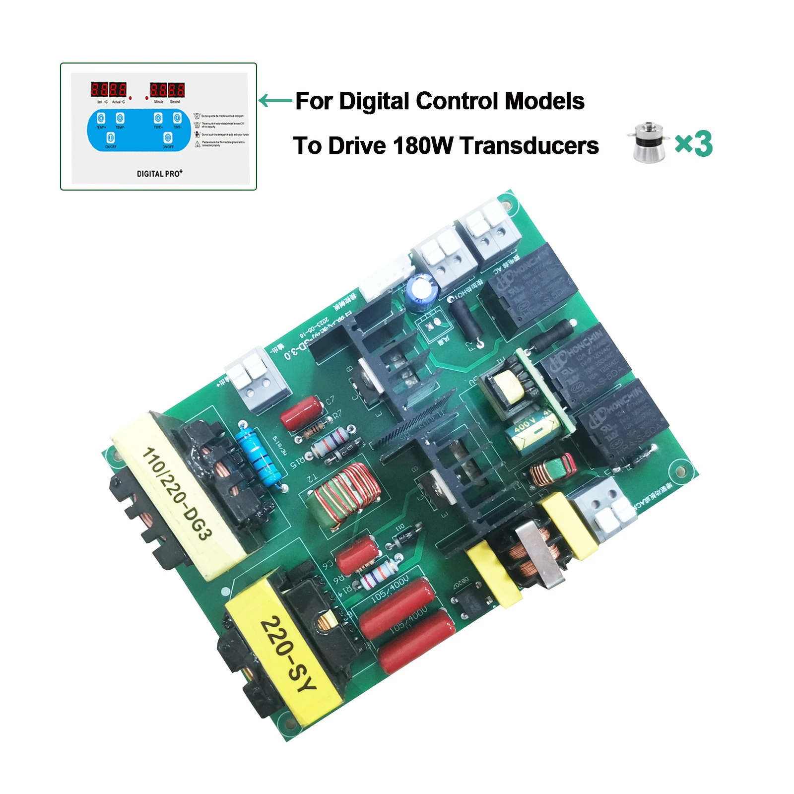 Механическая плата драйвера для ультразвукового очистителя 40 кГц 60-180 Вт