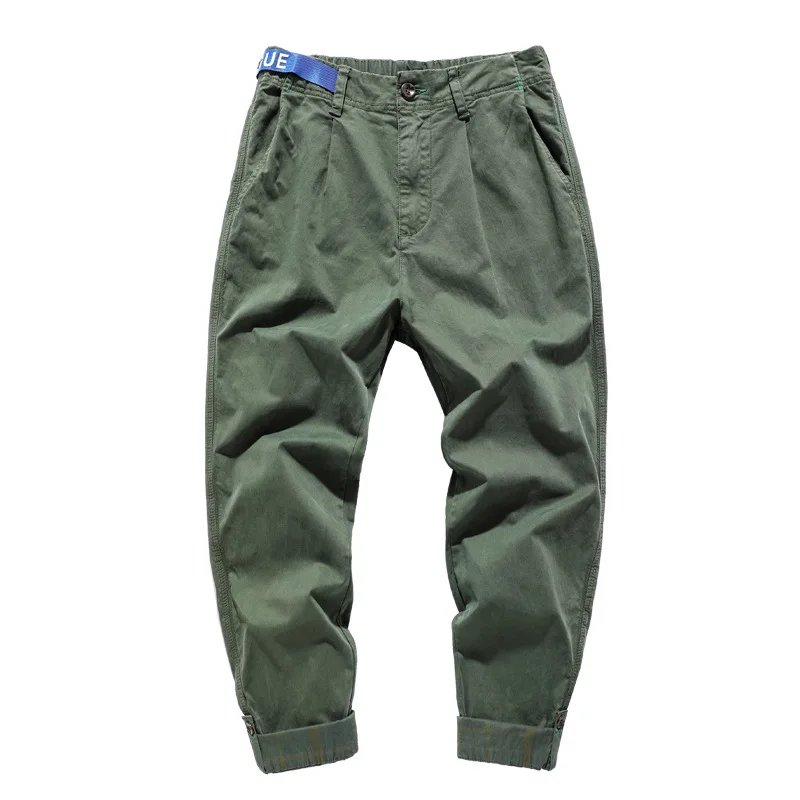 

Four Seasons New Men's Casual Trousers Overalls Men's European And American Washed Ready-to-wear Dyed Men's Trousers