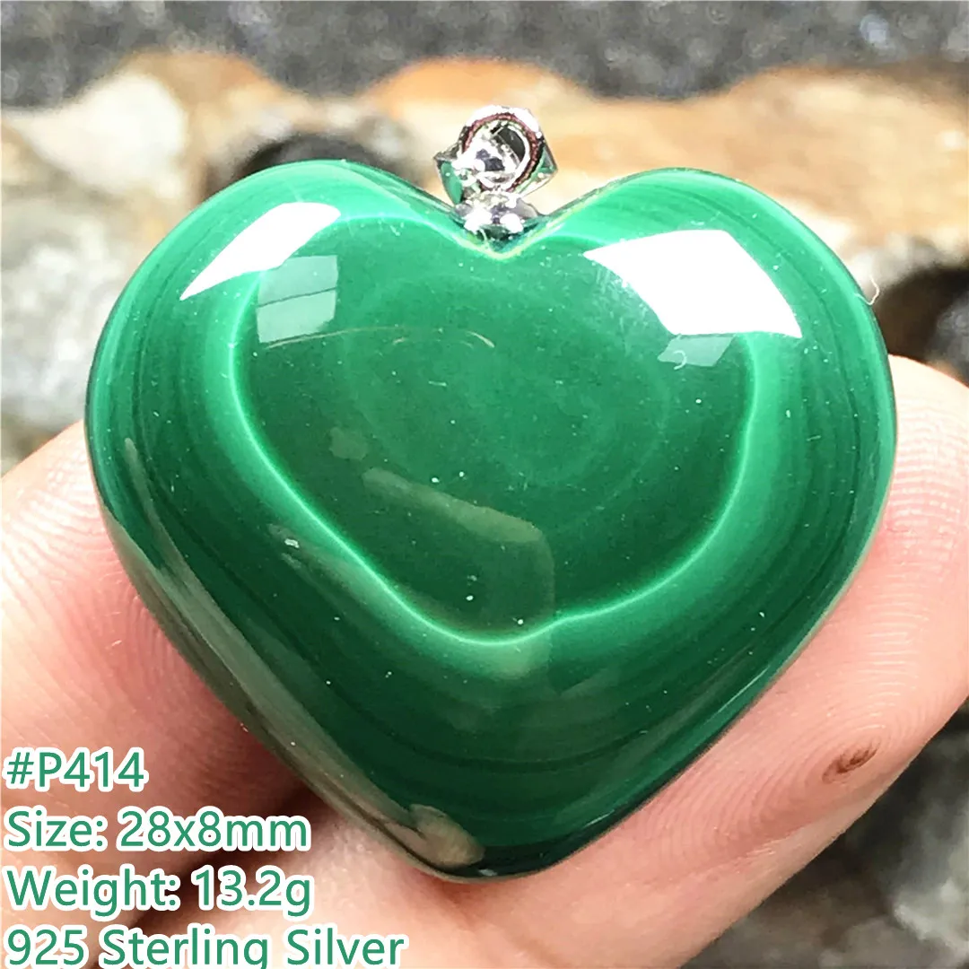 

Top Natural Green Malachite Chrysocolla Pendant For Women Lady Man Love Gift Crystal Silver Beads Stone Gemstone Jewelry AAAAA