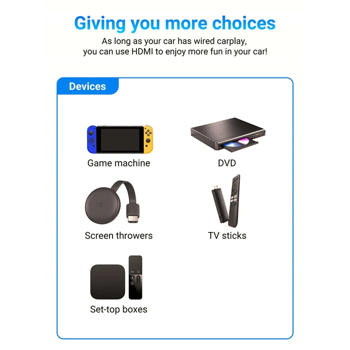 Автомобильный беспроводной преобразователь CA361 автомобильный Carplay для Xiaomi TV Box