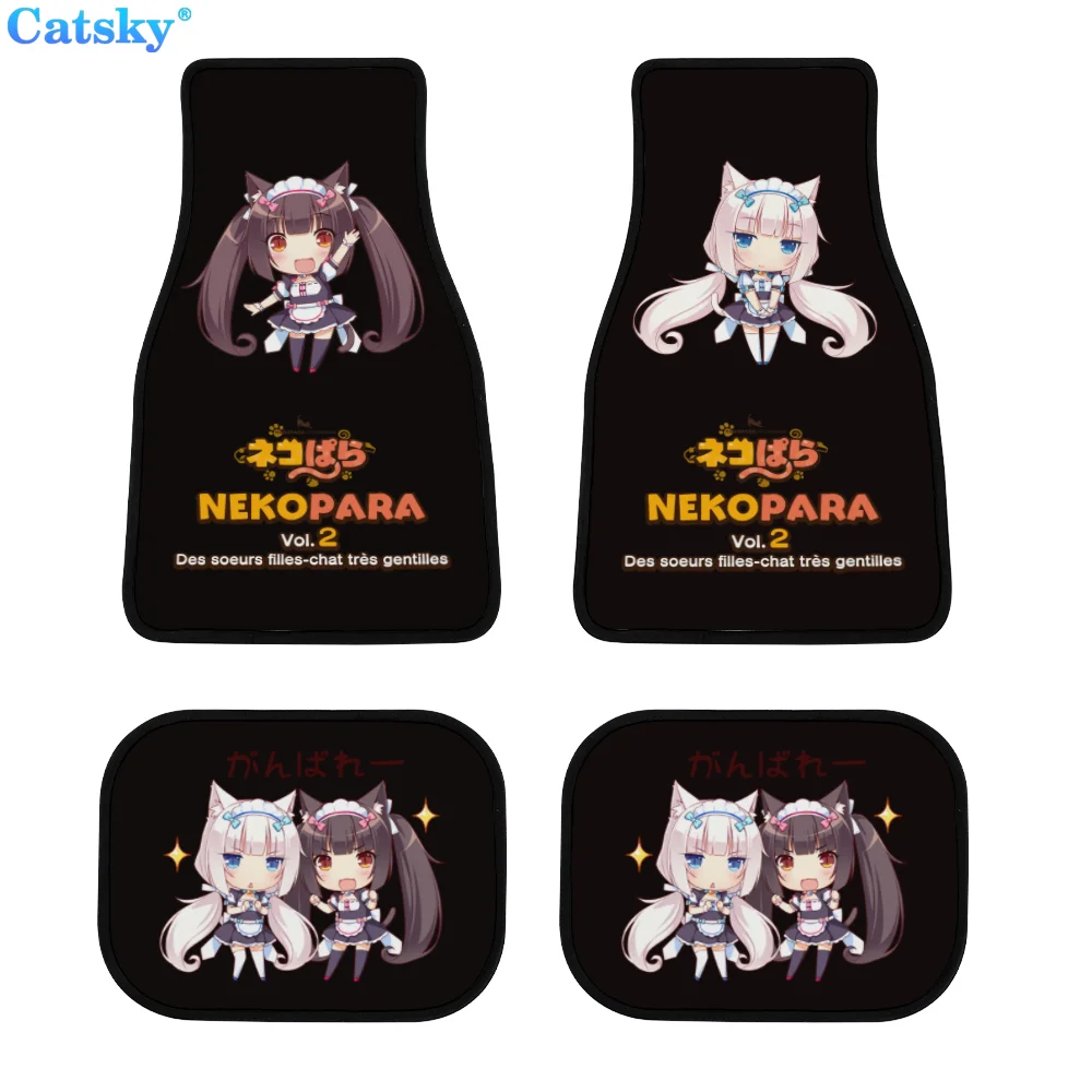 

Автомобильный коврик Azuki с ванильным кокосом Nekopara, Нескользящие напольные коврики, противогрязный коврик, автозапчасти, декоративные напол...