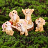 home garden decor cute desktop ornament micro landscaping bunny easter rabbit figurine