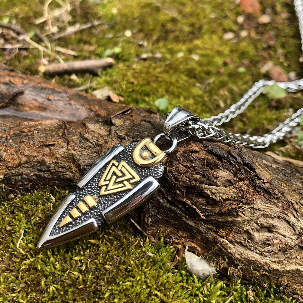 Odin's Spear Valknut Gungnir колье с кулоном в стиле викингов для мужчин руничным символом