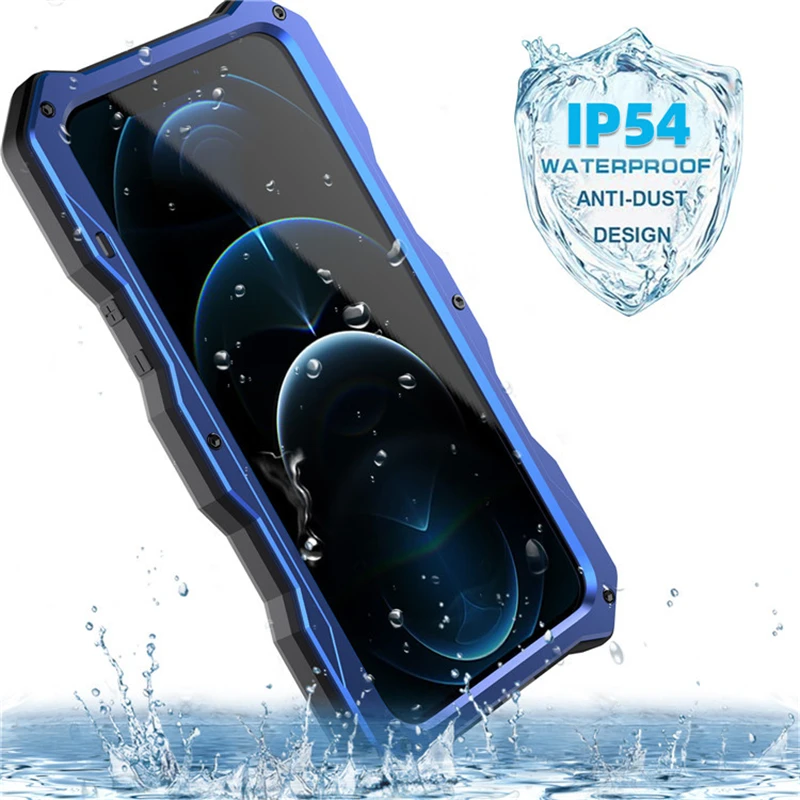

Rugged Armor Slide Camera Lens Phone Case For iPhone 12 Pro Max Metal Aluminum Military Grade Bumpers Armor Kickstand Cover