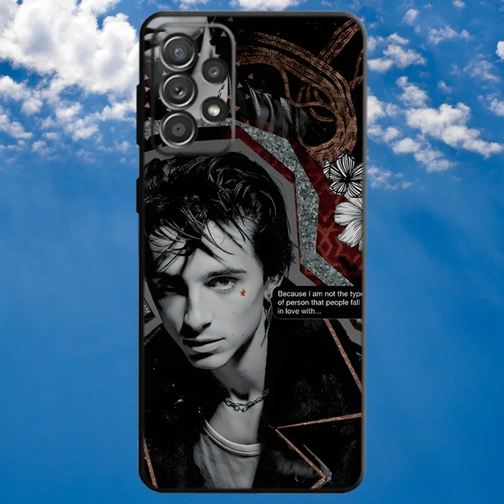 Чехол для телефона T-T gcuhee Chalamet Samsung S21 S22 Ultra S20 S30 plus S23 ultra 5G мягкий черный чехол