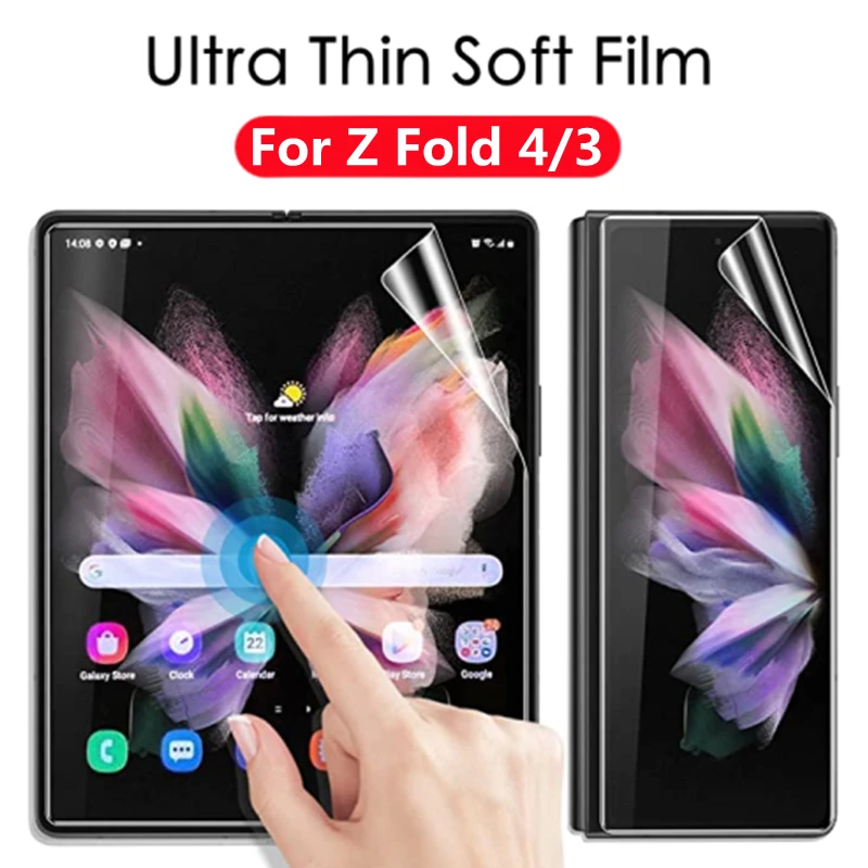

Protective Film For Samsung Galaxy Z Fold 4 ZFold4 Anti-scratch Hydrogel Soft Screen Protector For Z Fold 3 Outside Inside Film