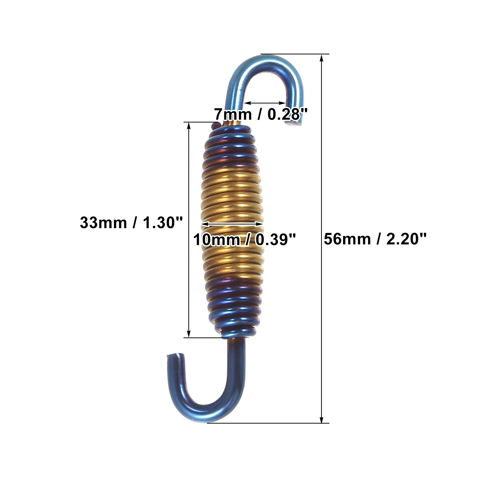 Универсальная пружина выхлопной трубы для мотоциклов, 63 мм, 2,5 дюйма, пружинный крюк для выхлопной трубы из нержавеющей стали, модифицированный аксессуар