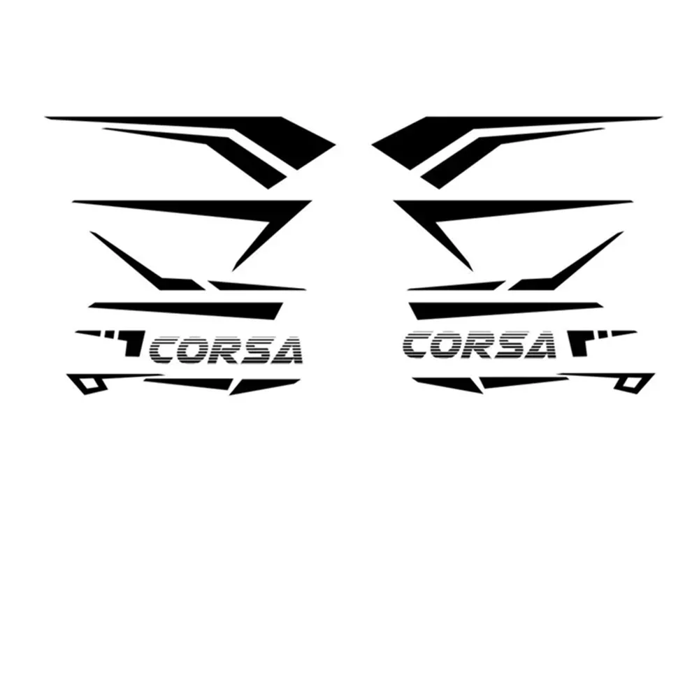 

1 комплект, гоночный спортивный стиль, обе стороны, декоративные наклейки, аксессуары для дверей автомобиля, виниловые наклейки, наклейки на кузов автомобиля для Opel Corsa OPC c e d