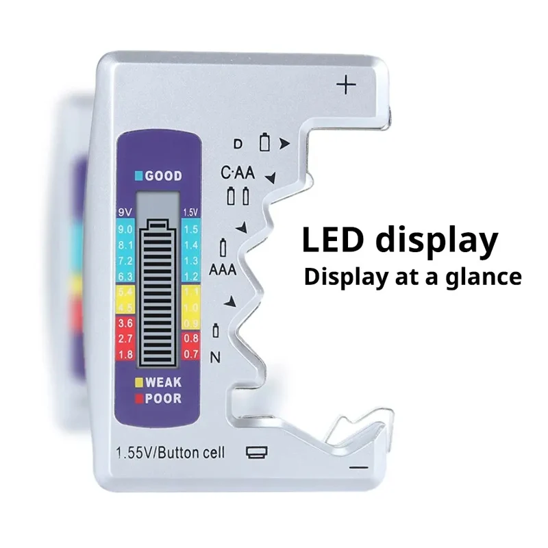 Цифровой тестер аккумуляторов C D N AA 9 В 1 5 в