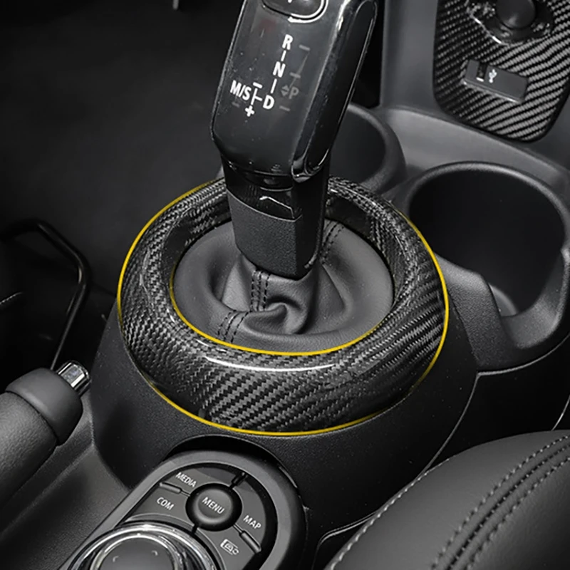 

Car Carbon Fiber Central Gear Panel Control Panel Interior Modification for MINI Cooper F55 F56 F57 Countryman 2018-2022