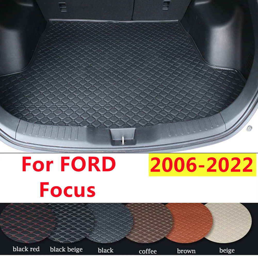 YJ AUTO Accessories Car Trunk Mat Custom Fit For FORD Focus 2022 2021-2006 Waterproof Rear Cargo Liner Cover Carpet All Weather