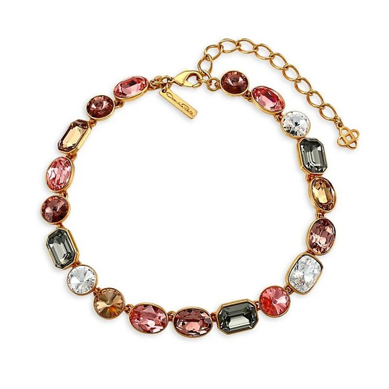 New  Fashion Luxurious Crystal Inlaid Colorful Shiny Necklace