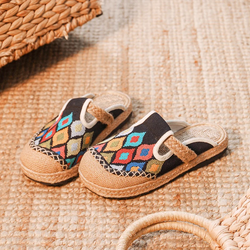 Женские льняные мюли ручной работы Veowalk удобные повседневные летние туфли на