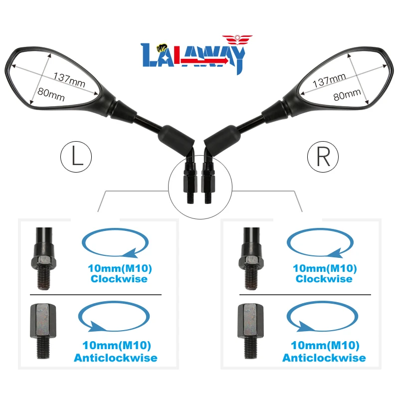 Зеркало заднего вида для мотоцикла Benelli BN302S BJ300GS 10 мм