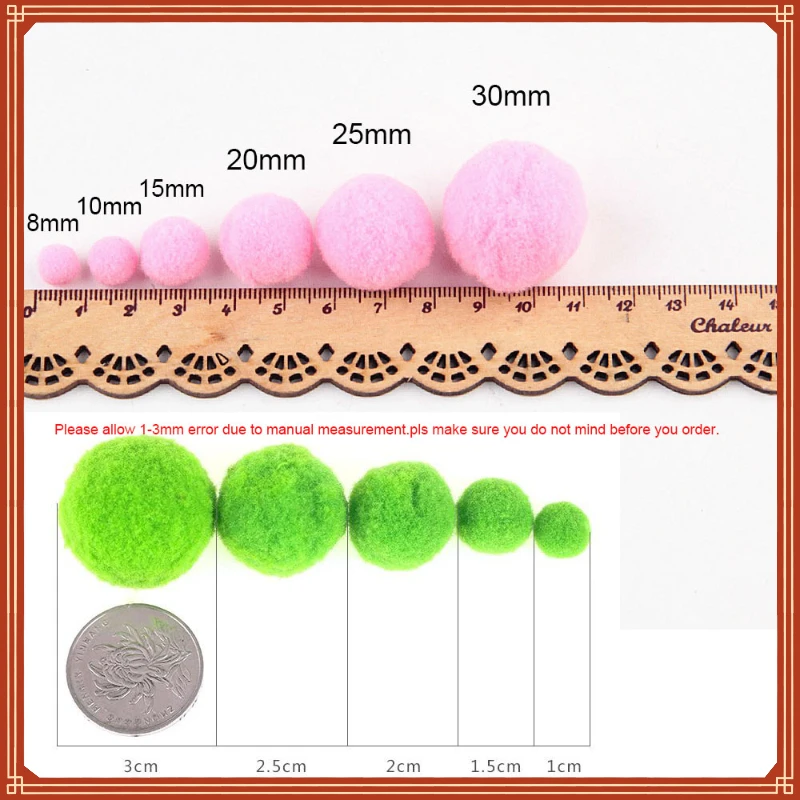 

New in Mini Fluffy Soft Pom Poms Pompoms Ball Handmade Kids Toys Wedding Christmas Decor DIY Sewing Craft Supplies christmas dec