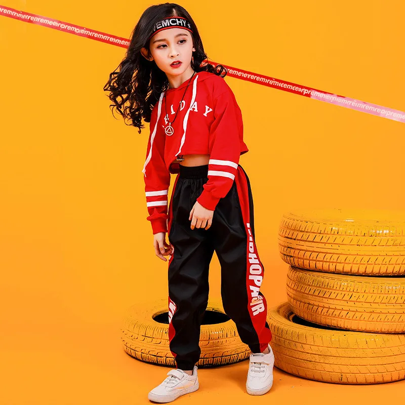 Детская спортивная одежда толстовка черные и красные толстовки укороченный топ