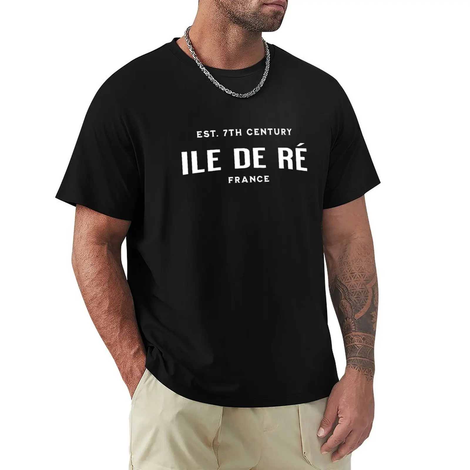 Футболка French Island Ile de Ré France летние топы блузка забавные футболки для мужчин