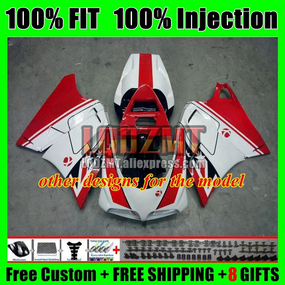 Впрыск для DUCATI 748 853 916 996 998 S R 94 95 96 97 98 99 00 01 02 126No.38 916S 996S 998S 1994 2002 Обтекатели матовый