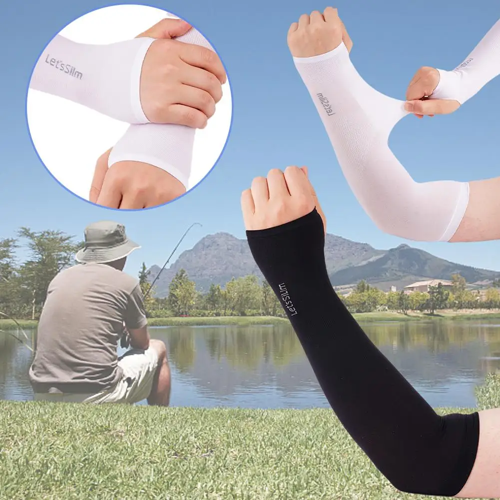 

Summer Cooling Arm Sleeves Cover Outdoor Cycling Sports Protection Quick 2 Sunscreen Color Arm Oversleeve Dry Long Running E1E4
