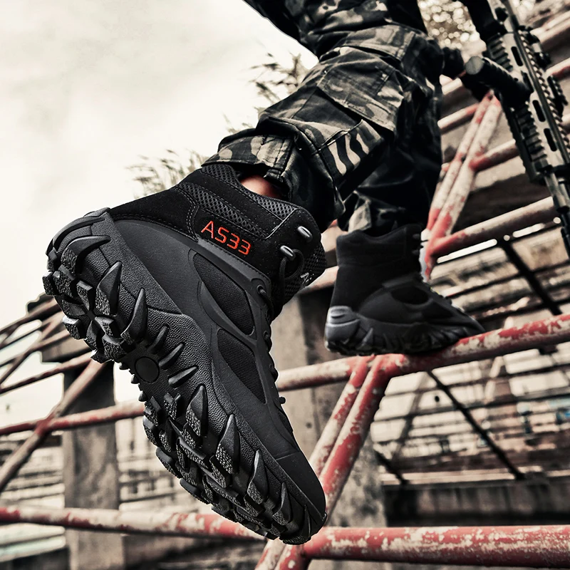 Men's Professional Military Boots Outdoor Cross-country Training Desert Military Boots Men's Hiking Shoes Non Slip Sneakers