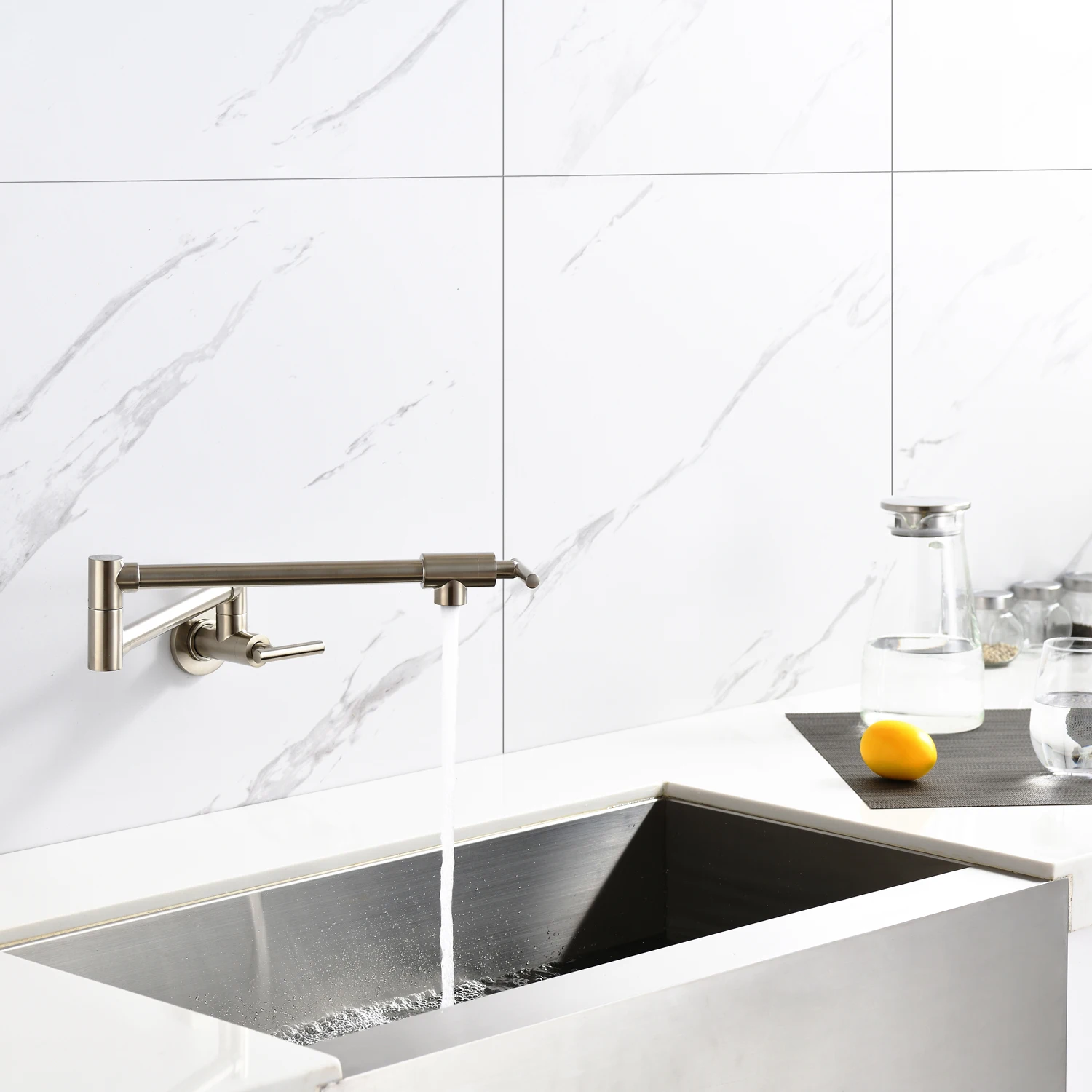 Кухонный смеситель для кастрюль Настенный Складной растягивающийся кран из