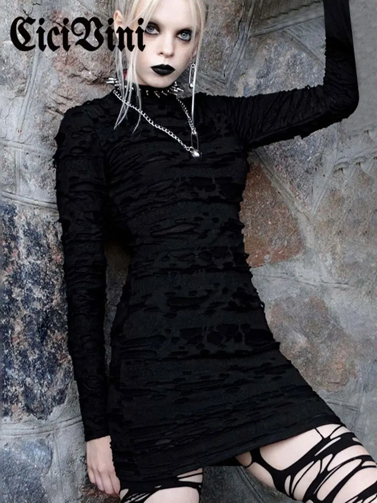 

Женское короткое платье с круглым вырезом и длинным рукавом, в винтажном стиле