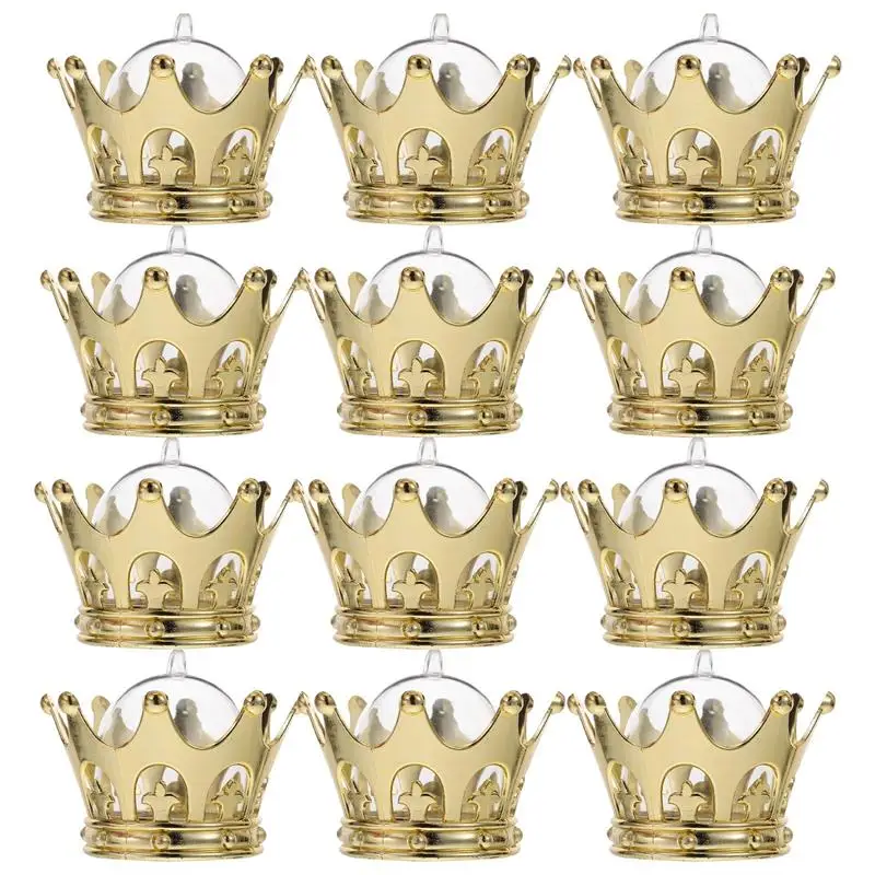 

Crown Candy Boxes Box Party Wedding For Fillable Gold Favors Treat Storage Containers Favor Gift With Showerdome Baby