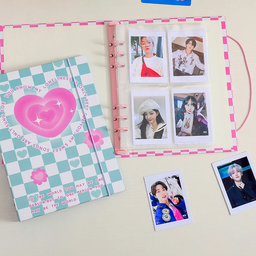

Lovely A5 Binder Kpop Idol Pictures Storage Book Card Holder Chasing Stars Photo Album Photocard Collect Book School Stationery