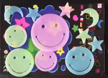 

Светящиеся мультяшные наклейки на стену бабочки и звезды