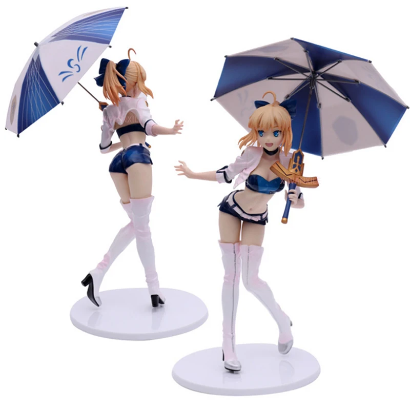26cm Fate/Stay Night Saber Sexy Anime Figure Saber TYPE-MOON RACING Figure Altria Pendragon Figurine Collection Model Doll Toys