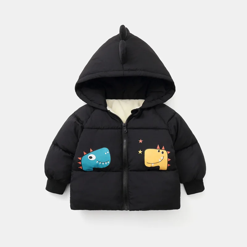 Winter Jacket Girl Cute Rabbit Hooded Jacket Children's Wool Sweater Plus Velvet Thick Warm Plush Baby Jacket Baby Girl Clothes