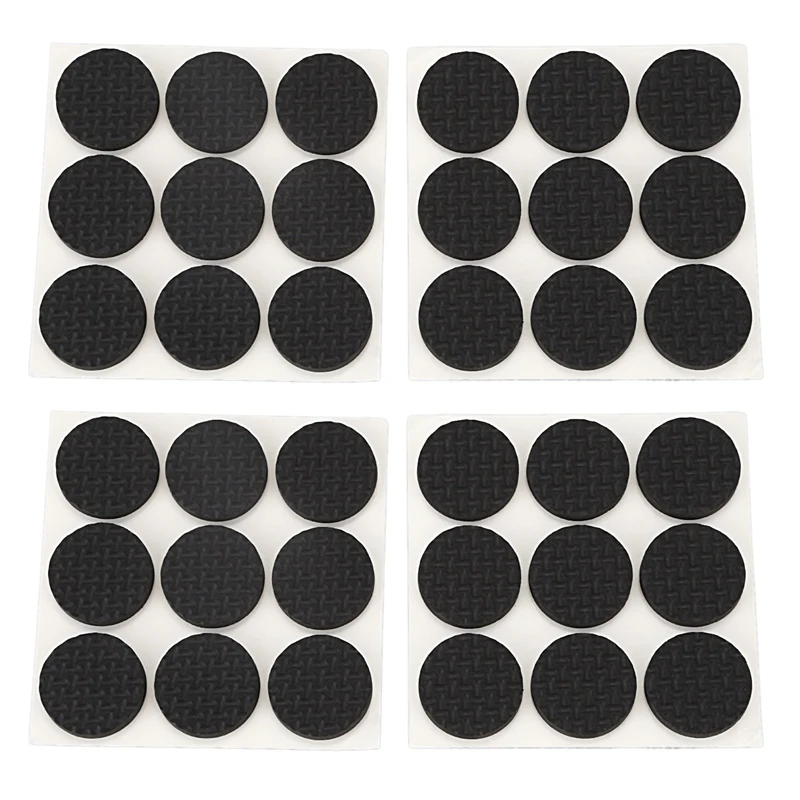 

36 Pcs Self Adhesive Black Foam Table Chair Leg Pad Protector
