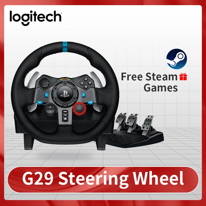 Logitech G29 Driving Force Game Steering Wheel Simulates Driiving Pedal Racing With PC / PS4 Feedback Handbrake Gear Lever | Компьютеры и