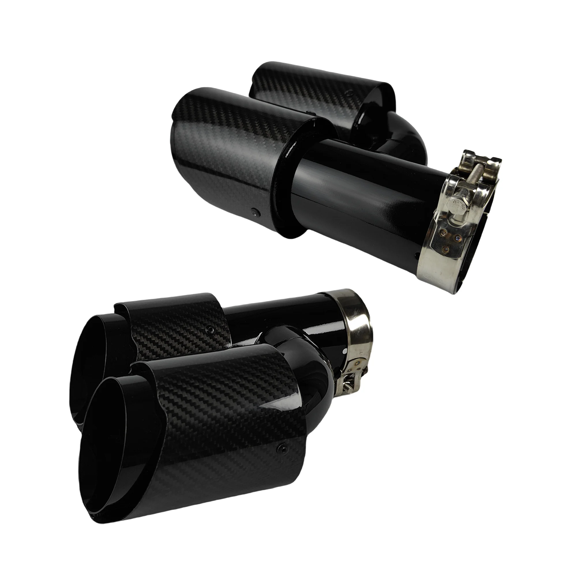 Универсальный автомобильный глушитель из углеродного волокна длина черного