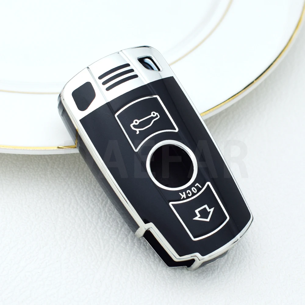 Чехол из ТПУ для автомобильного смарт-ключа брелок BMW X1 X5 X3 1 3 5 6 серии Z4 E60 E61 E70 E81 E87