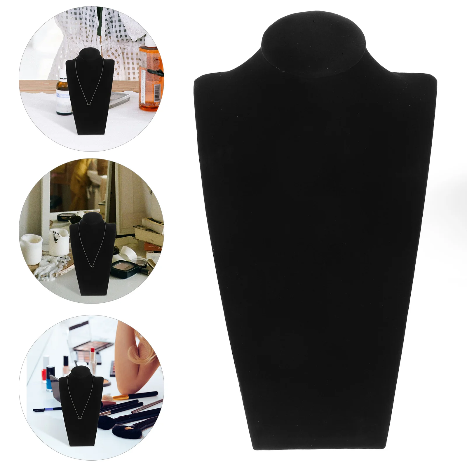 Velvet Necklace Stand Holder Chain Storage Display Mannequin Bust Home Organization Jewelry Organizer Girls Women