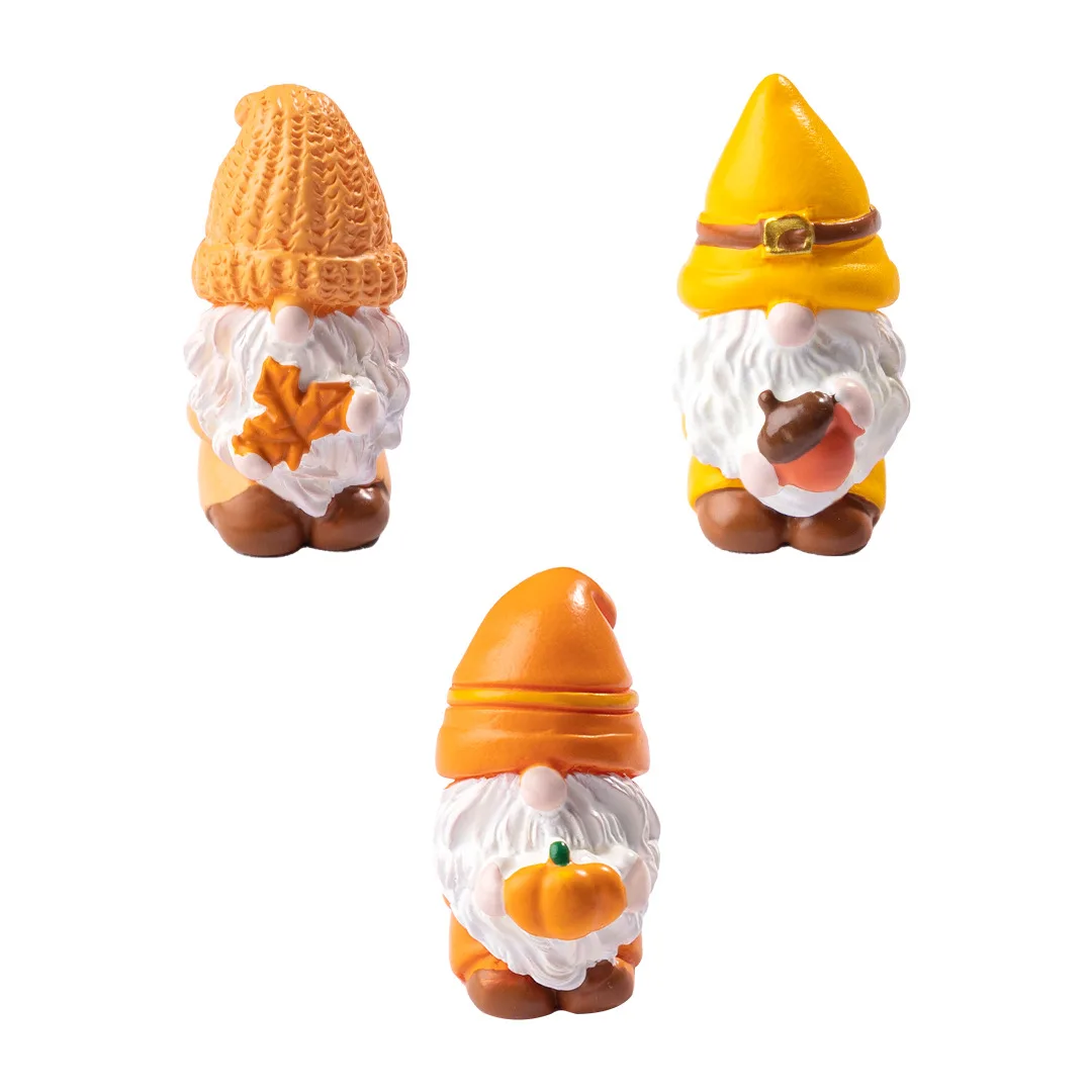 Миниатюрная фигурка милая оранжевая кукла-карлик смоляные микропейзажные