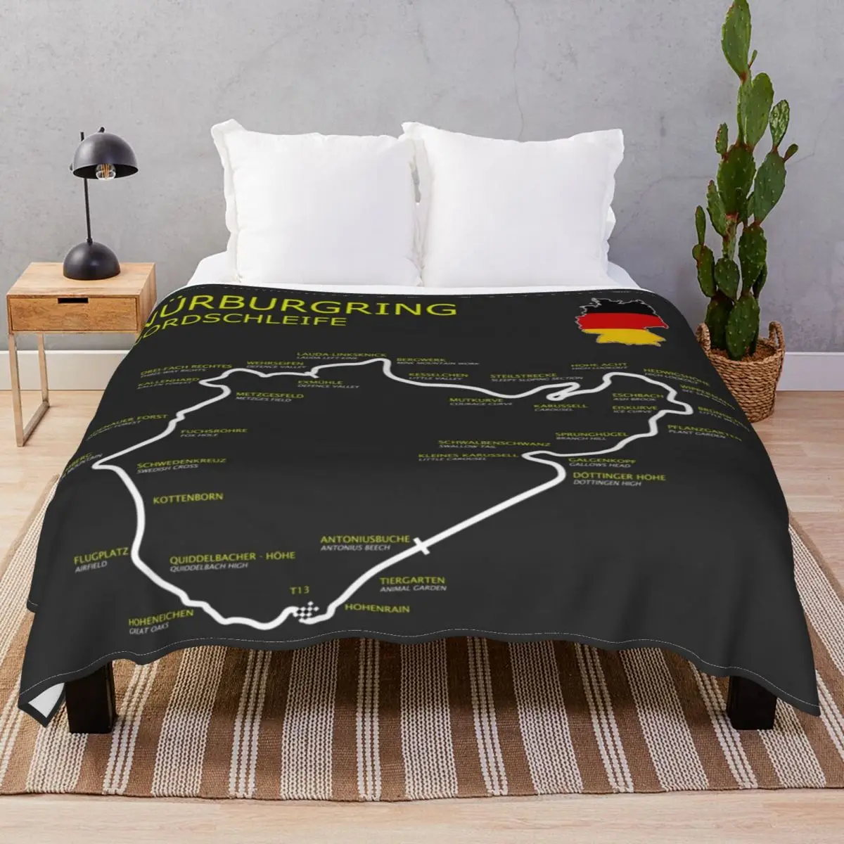 

The Nurburgring Blanket Fleece Print Lightweight Thin Unisex Throw Blankets for Bed Sofa Camp Cinema