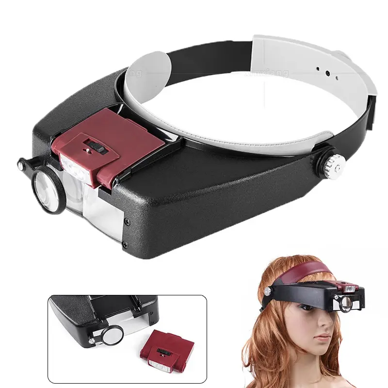 10X Headband Glasses Magnifier Adjustable Size LED Magnifier Loupe Glasses For Reading Optivisor Magnifier Illuminated 10X Headband Glasses Magnifier Adjustable Size LED Magnifier Loupe Glasses For Reading Optivisor Magnifier Illuminated