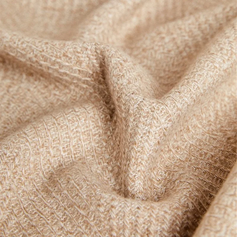 Плед в скандинавском стиле для дивана однотонное вязаное покрывало кровати сна
