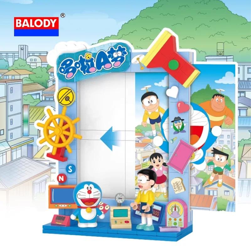 BALODY Kawaii Crayon Shin-chan Doraemon фоторамка оригинальность DIY строительные блоки магнит на