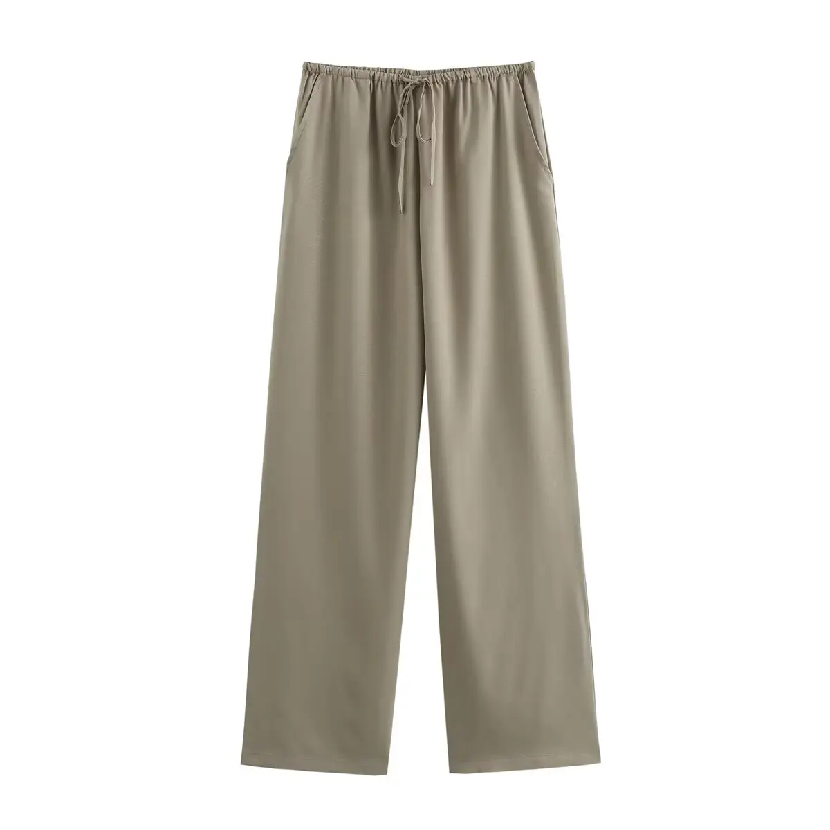 Брючные костюмы TRAF ZR для женщин льняные с комбинированными штанами элегантный