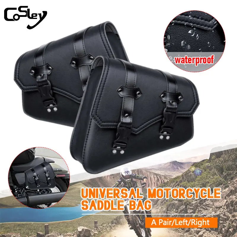 Saddle Bag Pouch Black For Honda/suzuki/kawasaki/yamaha