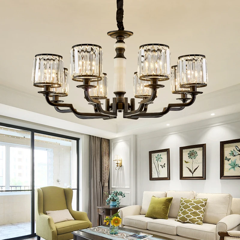 Хрустальная люстра в скандинавском стиле лампа для гостиной домашнего декора