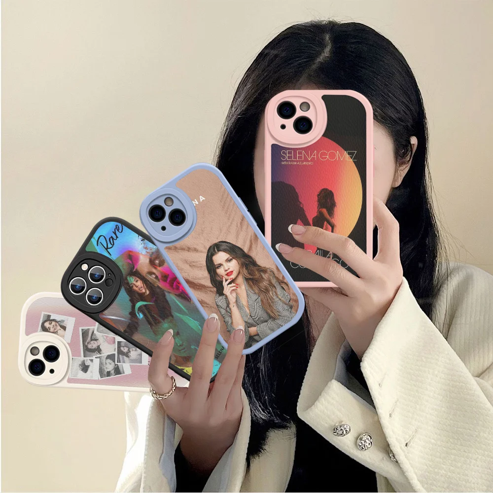 S-Selena G-Gomez Singer Phone Case Hard Leather For iPhone 16 15 14 13 12 Mini 11 Pro Max Xs X Xr 7 8 Plus Fundas