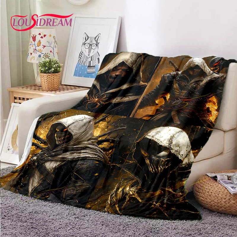 Темно-золотистое мягкое одеяло Assassin Altair и V-Venom Fusion постельное белье фланелевые