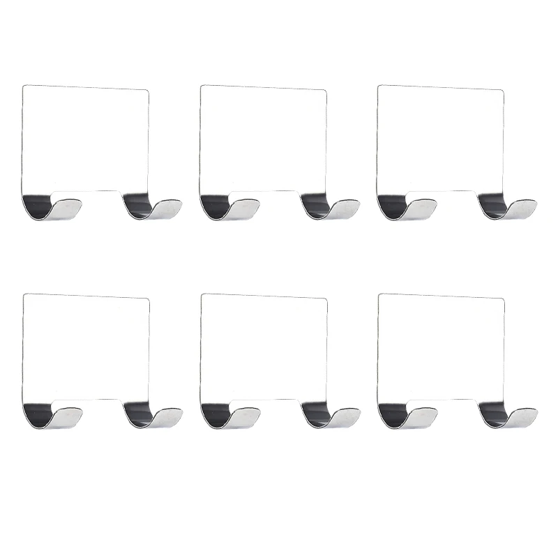 Крючки для душа из нержавеющей стали, золотые, 6 шт.