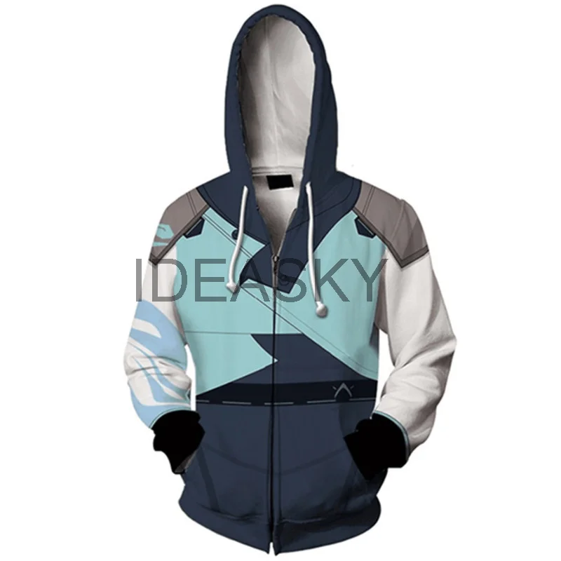 Мужской пуловер с капюшоном и 3D-принтом на молнии | Тематическая одежда униформа